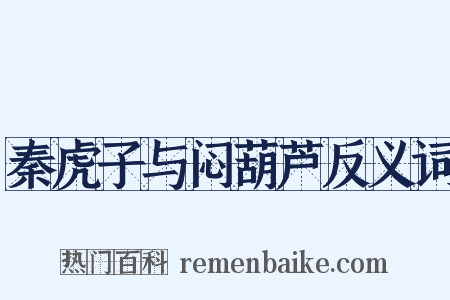 秦虎子与闷葫芦反义词是什么意思的图片